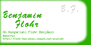 benjamin flohr business card